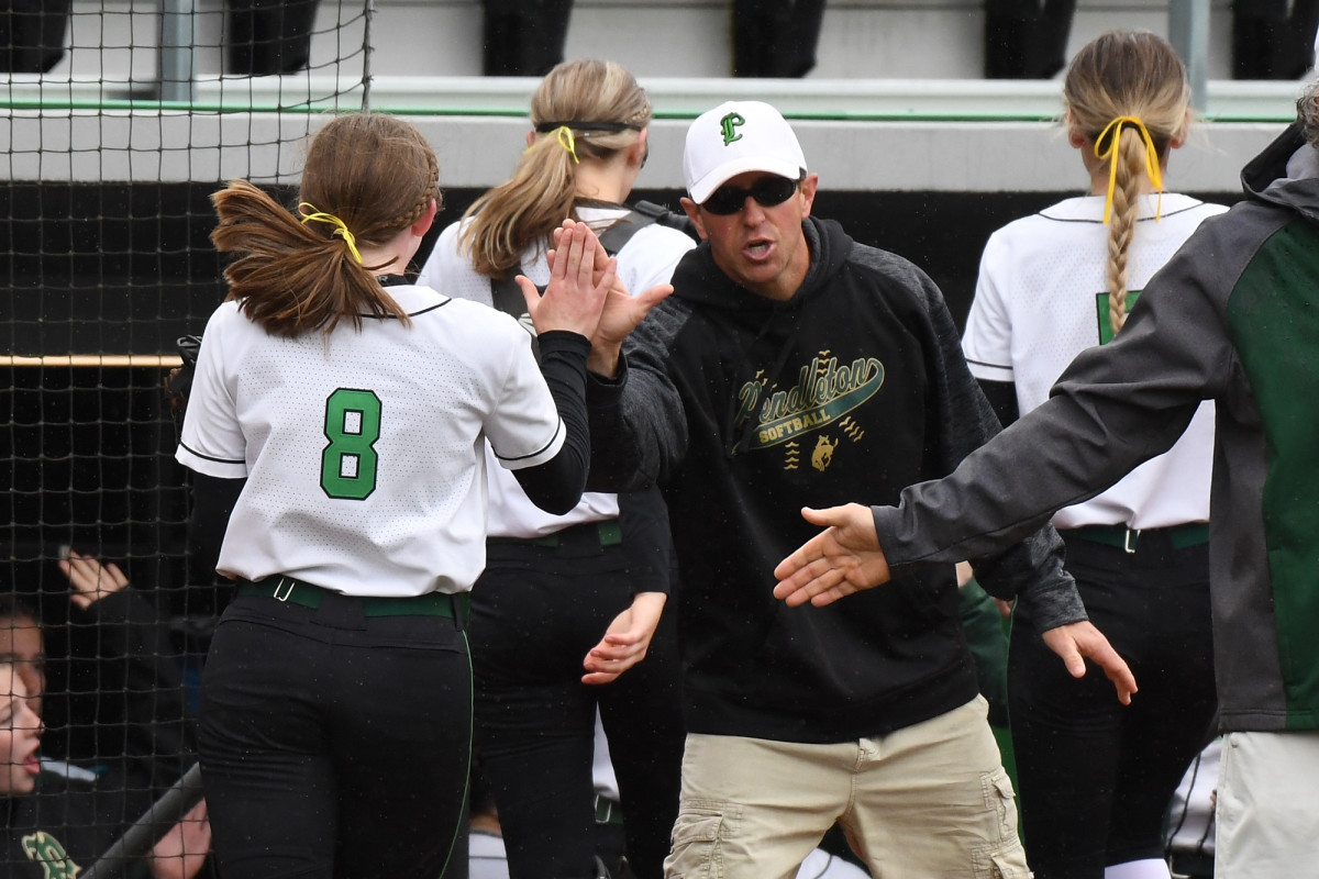 Pendleton Wilsonville 5A softball final Leon Neuschwander 46